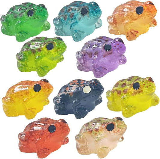 EMiEN 10Pcs Luminous Mini Frog for Decoration Fairy Garden Plant Décor,Cabinet,Aquarium Ornaments Party etc.