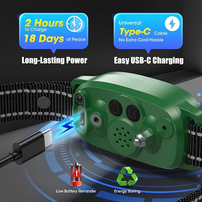 Smart AI Bark Collar for Large Medium Small Dogs, Anti Barking Device with 5 Training Modes, Exclusive Forced Bark-Stopping, Rechargeable IP67 Waterproof Bark Collar with 5 Sensitivity (Green)
