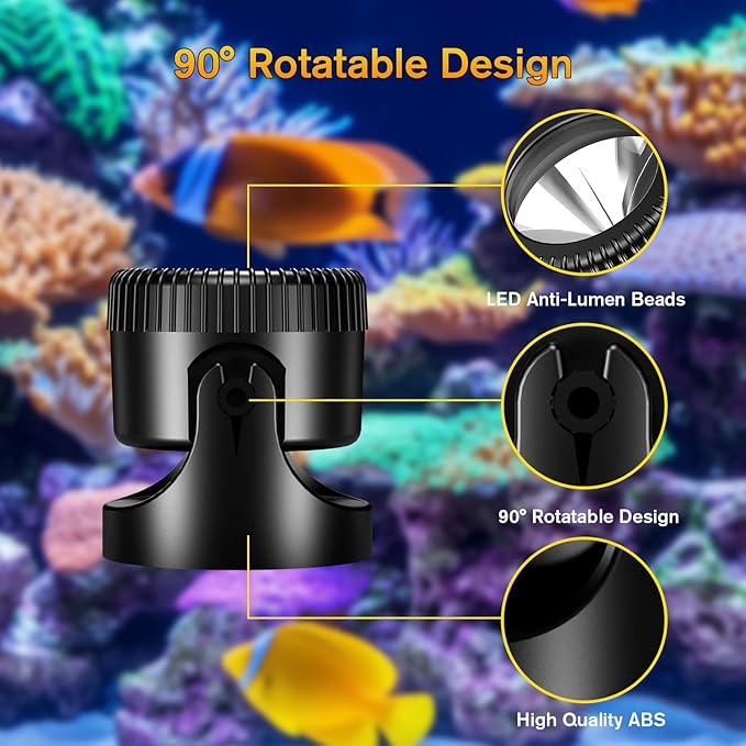 POPOSOAP Pond Lights 4-in-1 Warm White, Underwater Pond Lights with Timer/ IP68 Waterproof Submersible LED Fountain Lights for for Pond Waterfall Fountain Aquarium Garden Patio Pool(Set of 4)-P64H