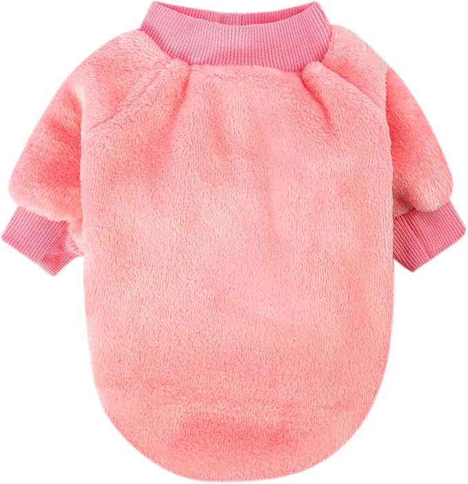 FabriCastle Dog Sweaters, 3-Pack Dog Clothes for Small Dogs Girl & Cats, Soft and Warm Pet Coats XXS - XXL, Winter Pet Jackets, Doggy Apparel Costumes, Puppy Outfits (Pink,Purple,Light pink, XX-Large)