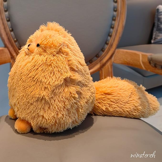 Winsterch Orange Cat Stuffed Animals Plush Cat Toys,Kids Cat Plush Teddy Soft Toy Birthday Gifts for Kids Boys and Girls,Fat Orange Plush Cat Stuffed Animals