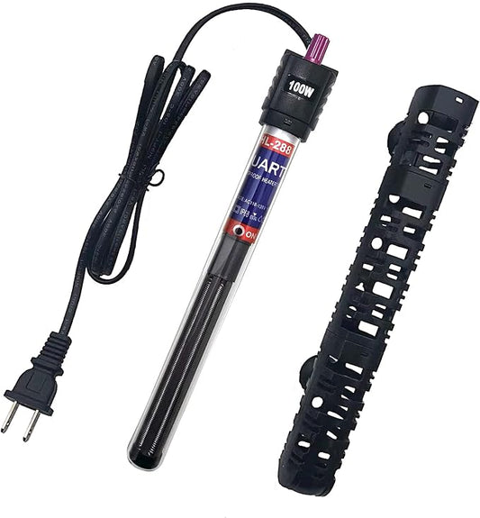 Aquarium Heater 100W/300W/500W Fish Tank Heater Submersible Auto Thermostat Turtle Tank Heater 10-90 Gallon with Protective Sleeve and 3 Suckers