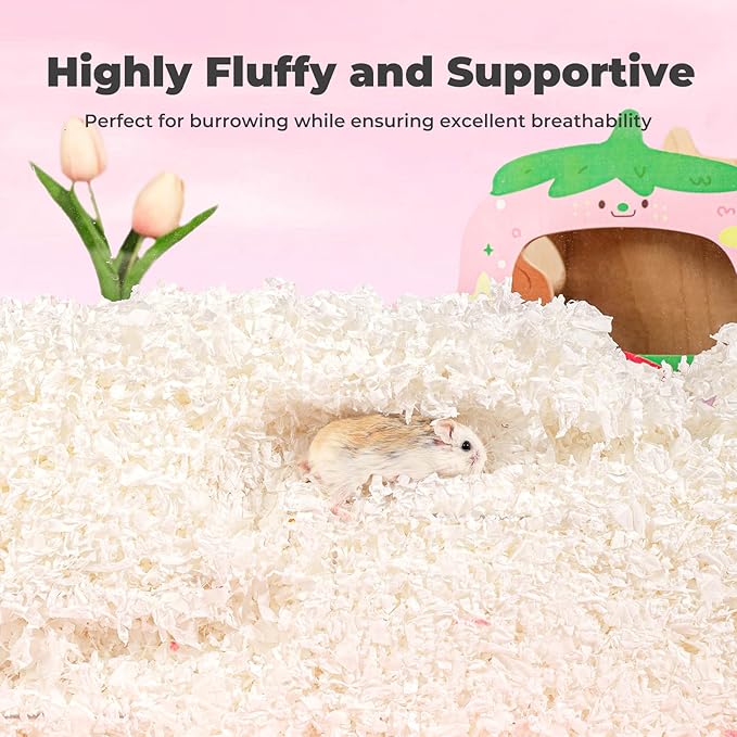 Guinea Pigs Bedding Hamster Bedding: Moisture Absorbent and Dust-Free Natural Paper Small Pet Bedding - for Hamsters, Pigs, Guinea and Rabbits, 12 Liters