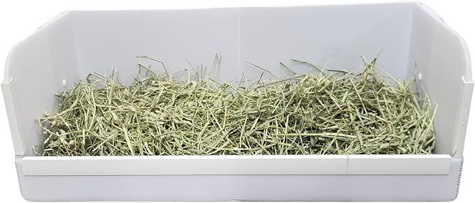 Hayzee Solid - Guinea Pig Litter Box - Hay Holder - Made of Corrugated Plastic - Waterproof - Comes with Chew Protector - Made for C&C Cages (White, Large (26.25" L x 13.25" W x 10.25" H))