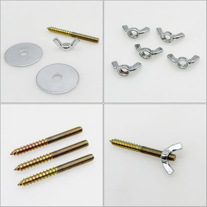 Bird Cage Screws, Bird Perch Screws, Nuts and Make Bird Perches, Stand Platform Accessories for Fixing Pet Cage, Playground Perch, Food Feeder (20, 5cm(1.9inch))
