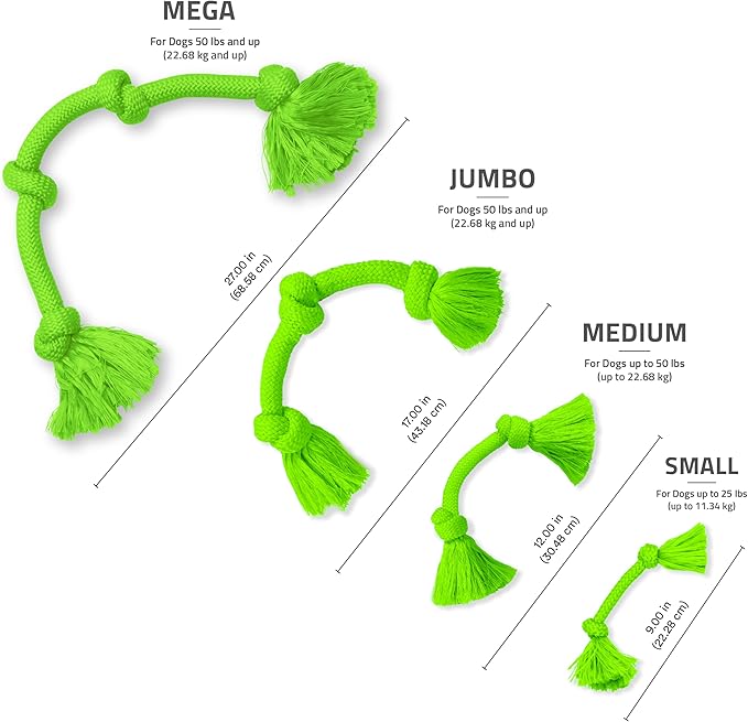 Playology Dog Toys | Dri-Tech Rope Tug of War Dog Toy for Tough Chewers | Sweet Potato Scented Medium Tug Rope Toys for Dogs