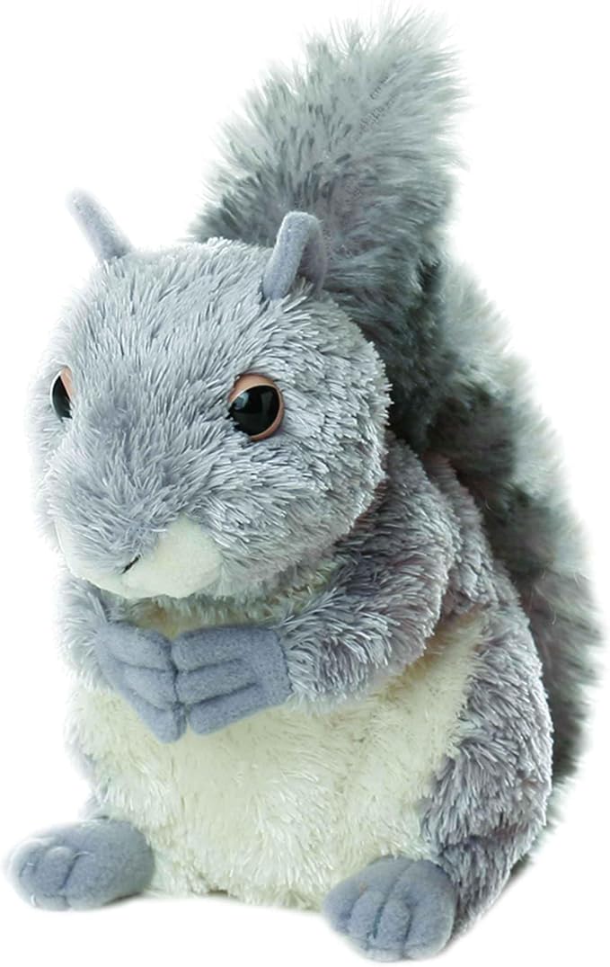 Aurora® Adorable Mini Flopsie™ Nutty™ Stuffed Animal - Mini Companions Ready for Playful Adventures - for Kids All Ages, Toddlers, Adults, and Families - Gray 6 Inches