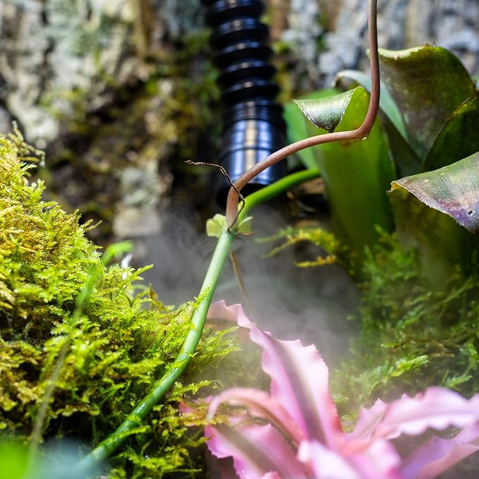 REPTIZOO Reptile Humidifier Fogger, 4L Large Reptile Fogger with Humidity Control, Terrarium Humidifiers with Extended Tube Automatic Reptile Misting System for Reptiles Amphibians Herps Vivarium