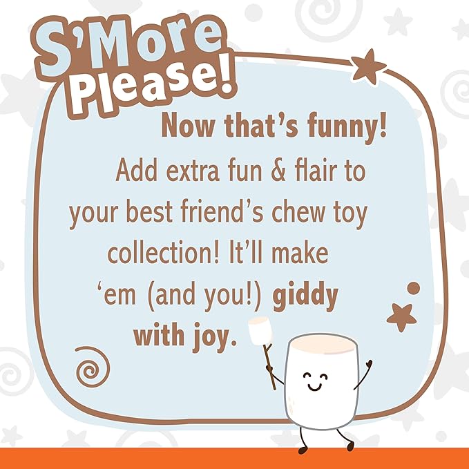 Nylabone Marshmallow Stick Strong Chew Toy for Dogs, Dog Toys for Moderate & Aggressive Chewers, Marshmallow & Peanut Butter Flavor, Large - Up to 50 lbs, 1 Count