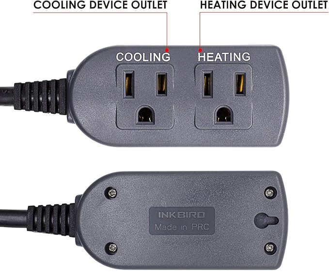 Inkbird ITC308 Freezer Thermostat Heating Cooling Plug Temperature Controller Outlet 110V 1200W Digital Temp Control for Greenhouse Heater Cooler Reptile Brewing Fermentation Kegerator Probe