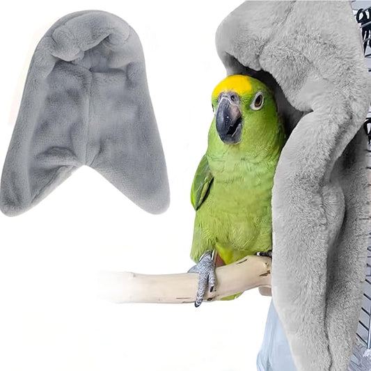 Bird Buddy Corner Fleece Bird Blanket Cozy Bird Bed Warmer Parrot House for Cage Hanging Hammock Toy for Greys Amazons Parakeet Cockatiel Conure Lovebirds Finch Canaries(L)