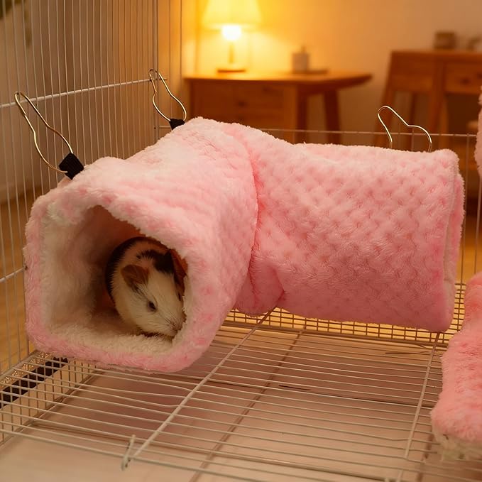 Hamster House | Cave Tunnel Mat Warm | Small Animal Bed - for Sugar Glider Ferret Cage Sleeping Resting Hiding Playing Climbing Winter