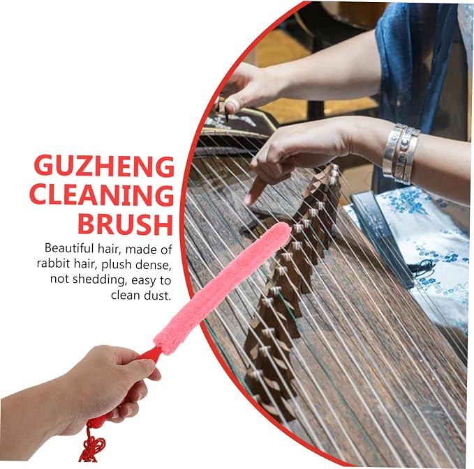Generic 3pcs Assorted Color Guzheng Cleaning Brushes Durable Rabbit Removal Tool for Musical Instruments Easy to Use for Guzheng Care