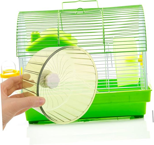 Abaodam Silent Hamster Running Wheel 12 Inch Dual Bearing Crystal Exercise Wheel for Hamsters Gerbils and Chinchillas for Quiet Play and Healthy Exercise