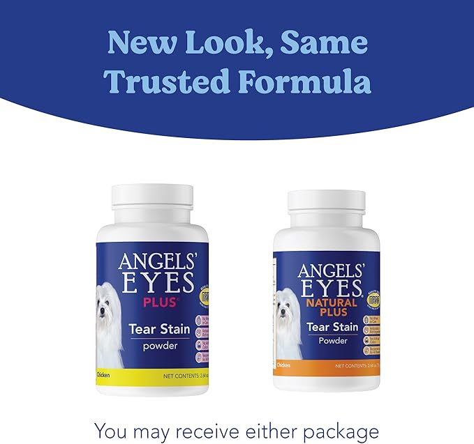 ANGELS' EYES NATURAL PLUS Tear Stain Prevention Chicken Powder for Dogs | All Breeds | No Wheat No Corn | Daily Support for Eye Health | Proprietary Formula | Limited Ingredients | Net Content 75g