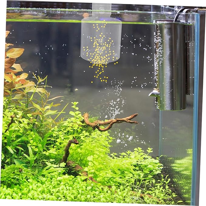 FRCOLOR Aquarium Fish Feeding Ring Fish Food Holder with Hook for Betta Shrimp Turtle Feeding