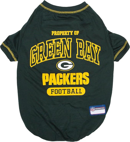 NFL Green Bay Packers Dog T-Shirt for Pets, Size X-Small. Officially Licensed Pet Shirt with Team Logo, Soft Stretchable Comfort Fit Apparel for Dogs & Cats