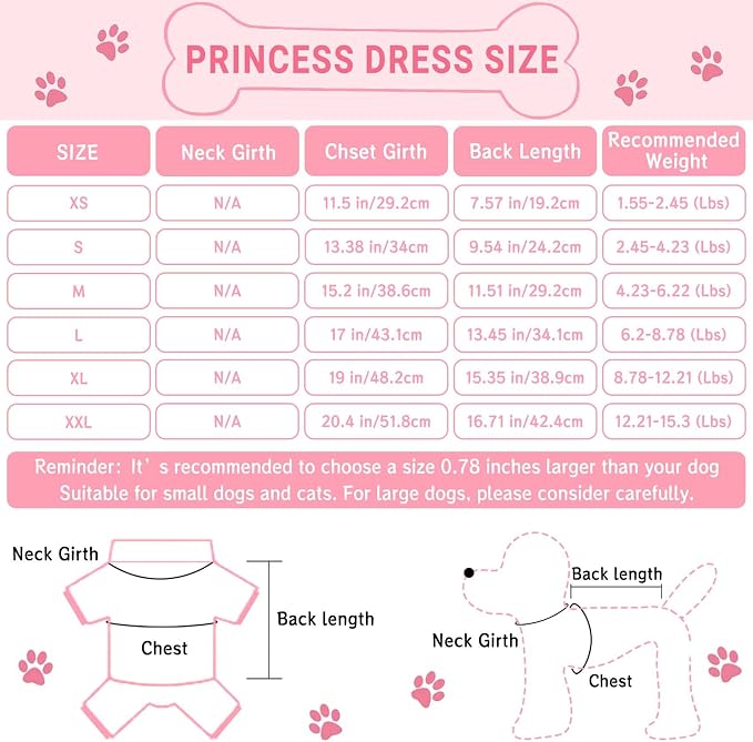 Dog Dresses, Fashion Pet Dog Clothes, Striped Mesh Puppy Dogs Princess Dresses (Pink, XX-Large)