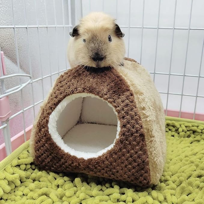Oncpcare Fleece Rat Bed Warm Guinea Pig Tent Hideout Guinea Pig Cave Bed Cage Bedding for Hamster Hedgehog Chinchilla Nest