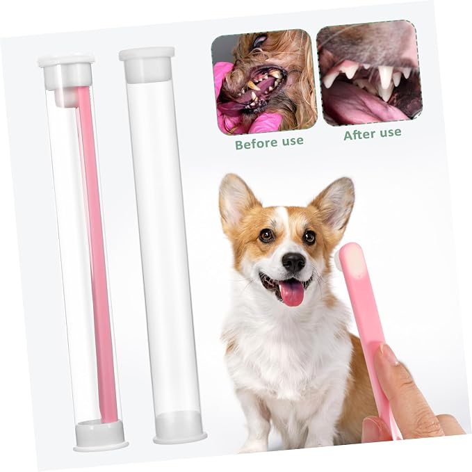 Healifty 3pcs Soft Bristles Pet Toothbrushes Kit for Dogs Cats and Rabbits Small Micro Head Oral Care Brushes with Handles for Gentle Cleaning