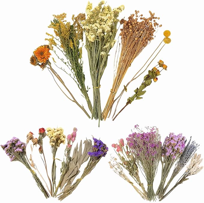 Natural Dried Flower Hamster Sprays for Hamster Cages, Decorative Floral Hamster Bedding Decors, Small Animal Houses & Habitats Hamster Cage Accessories
