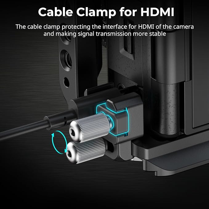 SmallRig ZV-E10 II Cage Kit for Sony ZV-E10 II with Cable Clamp for HDMI, Built-in Quick Release Plate for Arca, Cold Shoe and 3/8''-16 Threaded Holes, Full Access - 4867