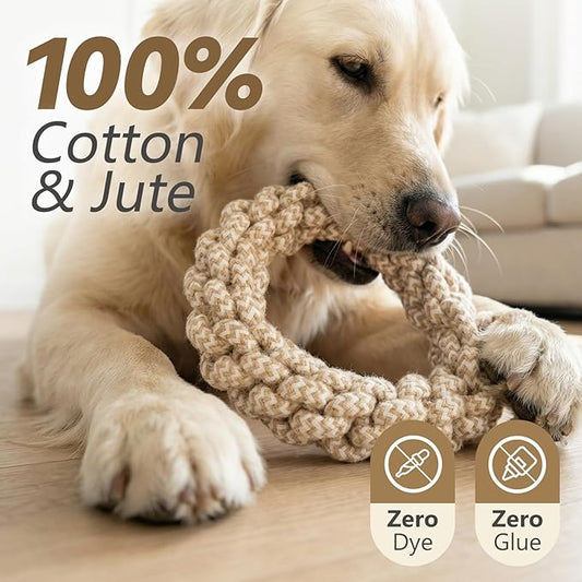 Durable Puppy Chew Toys for Teething, Tough Rope Toys for Small and Medium Dogs, Training Chew Rope, L Size
