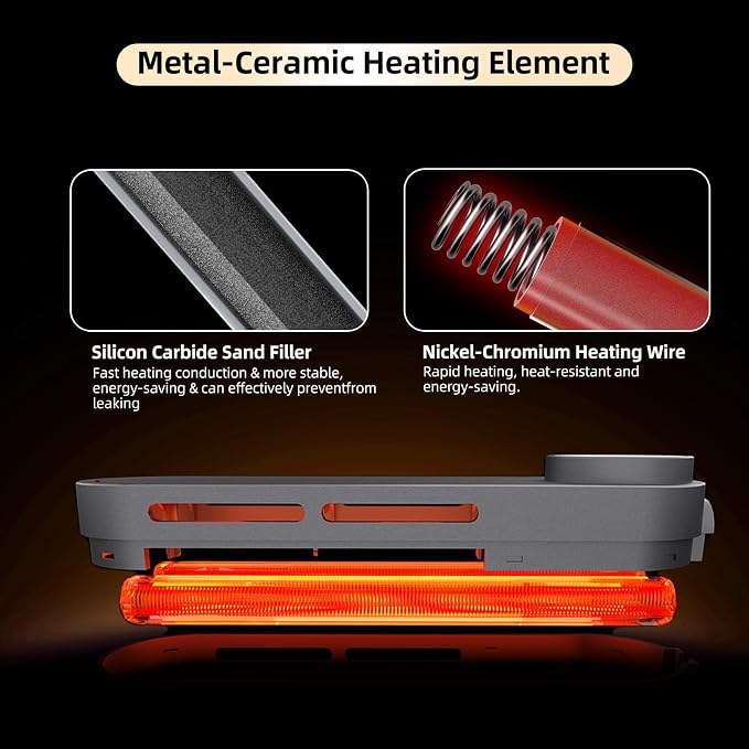 UPETTOOLS Submersible Aquarium Heater with Digital Thermostat, Adjustable Temperature Fish Tank Heater for 10-50 Gallon Tanks, Overheat and Dry Burn Protection, for Freshwater and Saltwater Aquariums