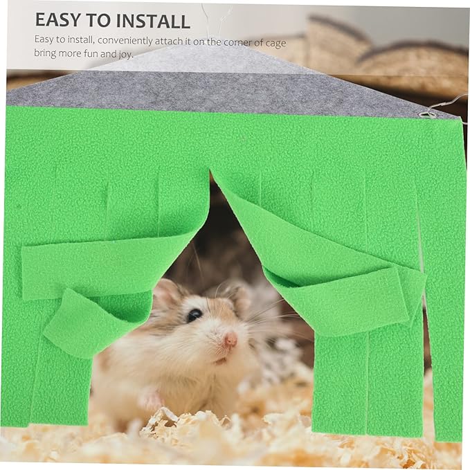YARNOW Small Animal Hideaway Tent for Hamsters Rats and Guinea Pigs Cozy Corner Hammock Hideout Toy Fun Exercise Space for Small Pets Easy to Install Green Design