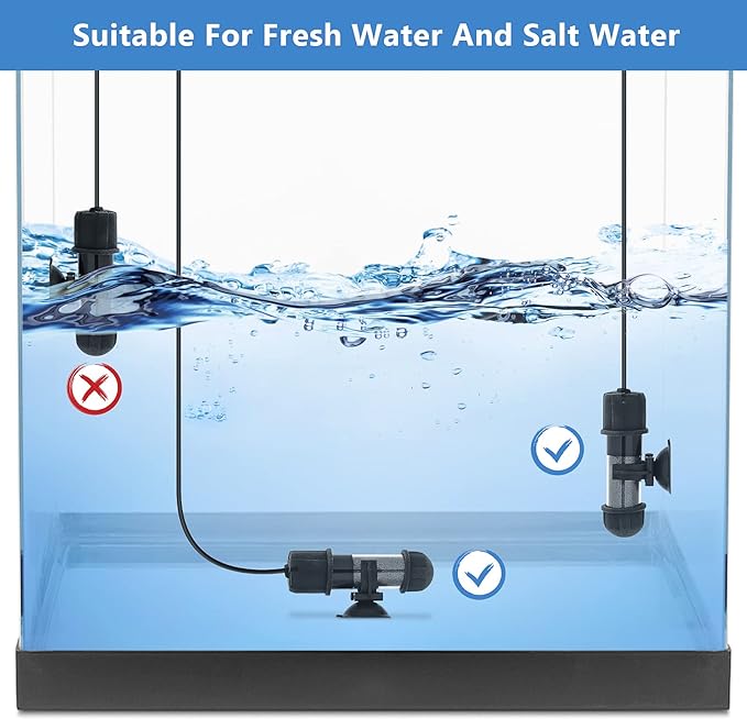 hygger Small Aquarium Betta Heater, Submersible Fish Tank Heater 10W/25W/50W/100W with LED Digital Display, Suitable for Marine Saltwater and Freshwater up to 5/10/16/26 Gallon