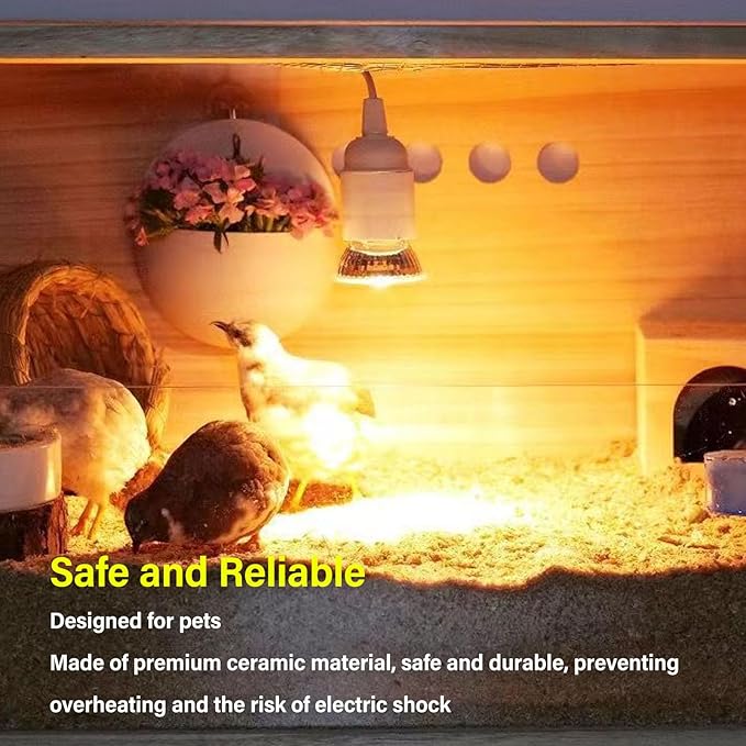 220V Reptile Heat Lamp, Professional Efficient Save Energy 360 Degree Lighting Warm UVA UVB Basking Lamp, Sunlight Bulb for Reptile Amphibian Tortoise Snake Gecko Bearded Dragon Use(#3)