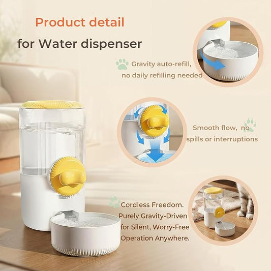 34oz Hanging Gravity Auto-Refill Water Bowl for Small Animal Cage | Visible Water Level, Keeps Floor Space Clear, Secure Cage-Mounted Placement, Detachable for Routine Cleaning