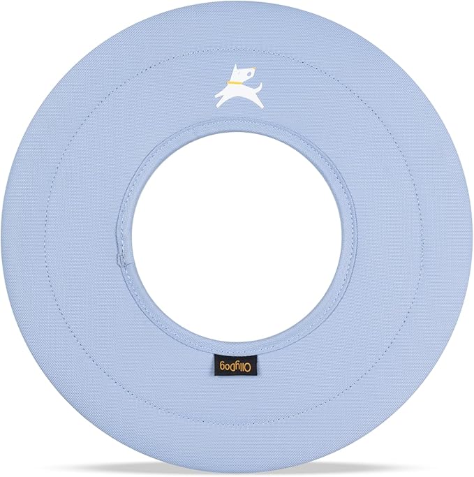 OllyDog Super Flyer, Floating Dog Disc for Water Play – Soft Durable Dog Fetch Toy, Eco-Friendly Recycled Material, Gentle on Teeth, Lightweight Flying Disc for Medium, Large Dogs (Blue Heron, 11")