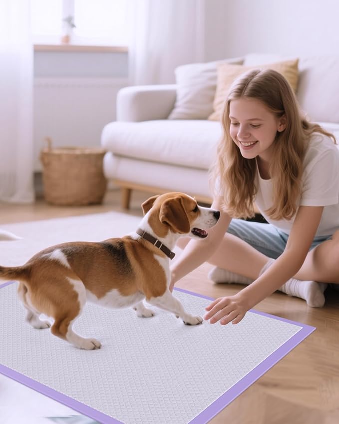 JollyMate 28"x34" Extra Large Dog Pee Pads 100 Counts, Leak-Proof Heavy Absorbent Pee Pads for Dogs, Quick Dry Disposable Puppy Pee Pads Slight Fresh Scented