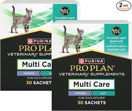 Purina Pro Plan Veterinary Multi Care Feline Cat Supplement 30 ct. Box (Pack of 2)