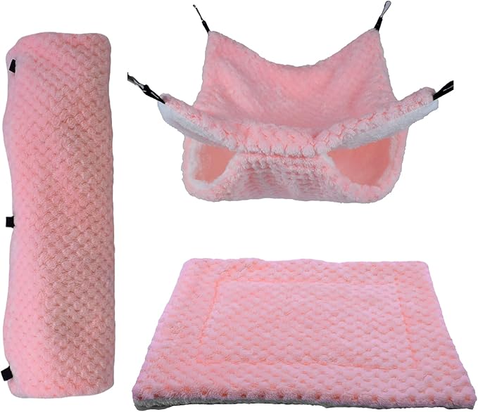 Hamster House | Cave Tunnel Mat Warm | Small Animal Bed - for Sugar Glider Ferret Cage Sleeping Resting Hiding Playing Climbing Winter