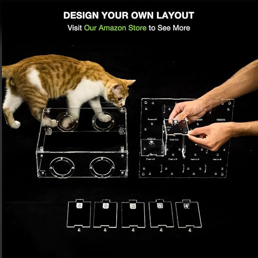 GuineaLoft™ Small Pet Maze V2 – Innovative Maze for Hamsters, Rats, Mice, Gerbils, and Other Small Rodents, Easy to Build, Fits Inside a Cage or Works Standalone, Connectable