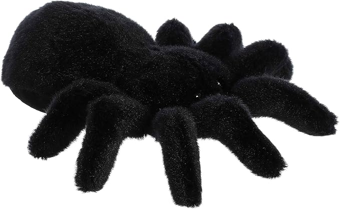 Aurora® Adorable Mini Flopsie™ Tod Tarantula™ Stuffed Animal - Mini Companions Ready for Playful Adventures - for Kids All Ages, Toddlers, Adults, and Families - Black 8 Inches
