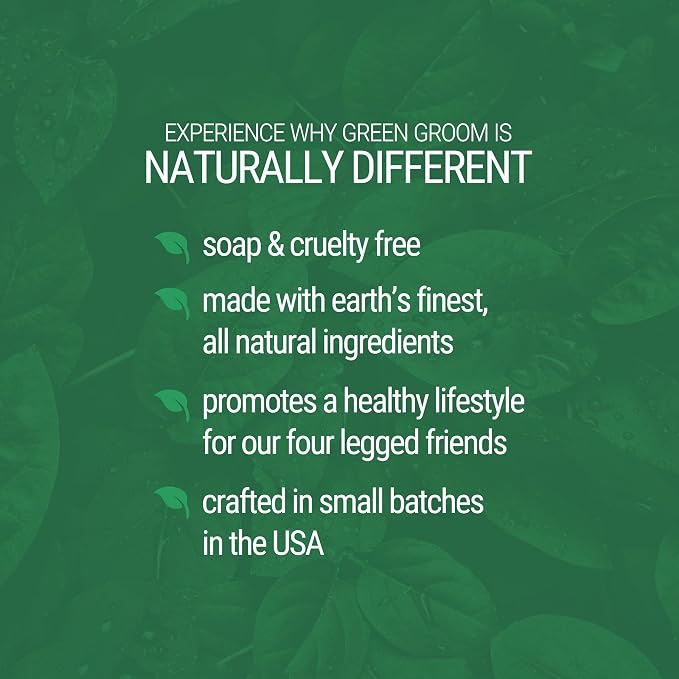 Green Groom Green Clean Dog Shampoo, 1 Gallon - Plant Based Ingredients, 50:1 Concentrated, Moisturizes Dry Itchy Sensitive Skin, Antioxidant Rich, Professional Grade