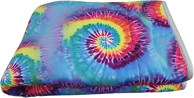 Tater Pets Guinea Pig Fleece Cage Liner - Tidy Mat - Lap Pad - Corner Pad - Absorbent - Machine Washable - for Guinea Pigs and Hedgehogs (Tie Dye, 2x4 C&C (28"x 56"))