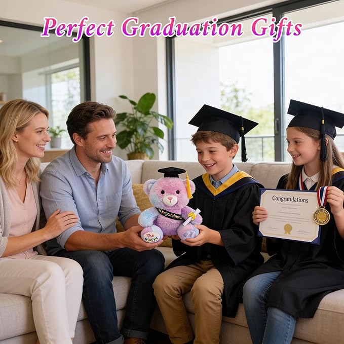 Graduation Teddy Bear 2026, 9 Inch Graduation Stuffed Animal with Diploma Tassel Graduation Hat & Oh, The Places You’ll Go, Class of 2026 Graduation Gifts for Kids, Kindergarten, High School