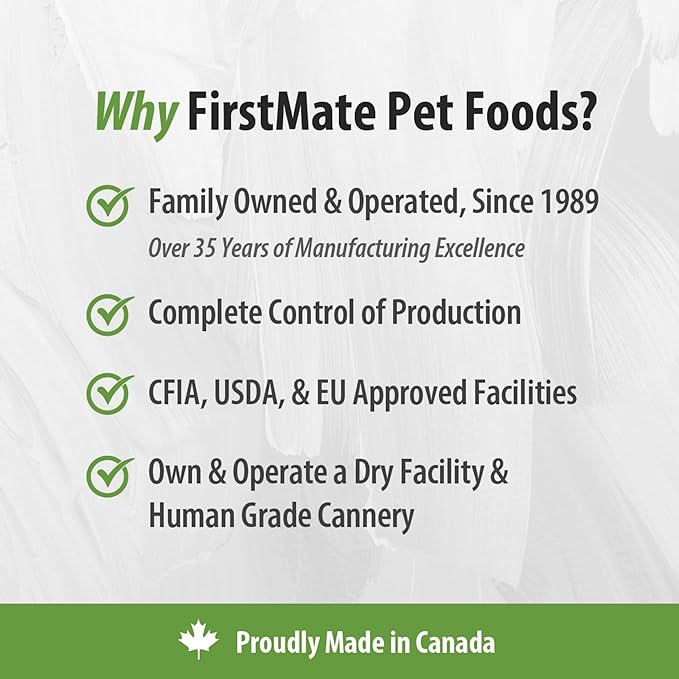 FirstMate Wet Cat Food Limited Ingredient Cage-Free Turkey Formula – Grain Free, High Protein, Single Ingredient, Canned Cat Food – 12.2 oz Case of 12