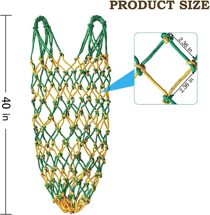 Hay Net for Horses,Slow Feed Hay Bag for Horses Goat Sheep,Hanging Hay Feeder Bag for Horses Stable Stall Paddock Rest Toy
