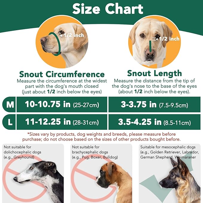 Mayerzon Dog Muzzle for Medium Large Dogs, Humane Basket Muzzle, Soft & Lightweight & Adjustable | Anti Biting Chewing Eating, Suits Training Walks Grooming Vet Visits, Drink & Pant Easily (Black, L)