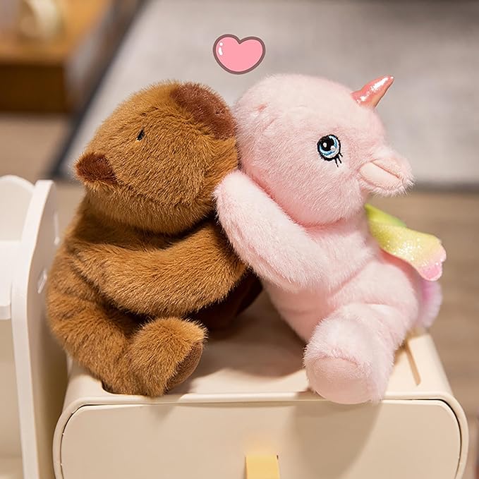 Ditucu Cute Palm-Sized Capybara Stuffed Animal Soft Capibara Plush Doll Small Plushies Toys Gifts for Kids Brown 7.8 inch