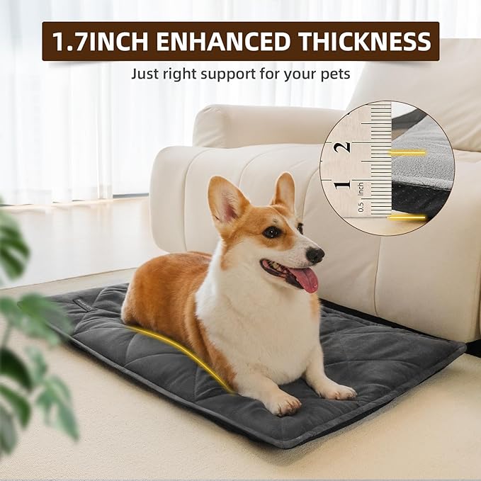 Mora Pets Self Heating Cat Bed Self Warming Cat Ped Ultra Warm Thermal Pet Bed Mat 30 x 21 Inches with Removable Cover Outdoor Indoor for Cats and Small Medium Dogs Machine Washable