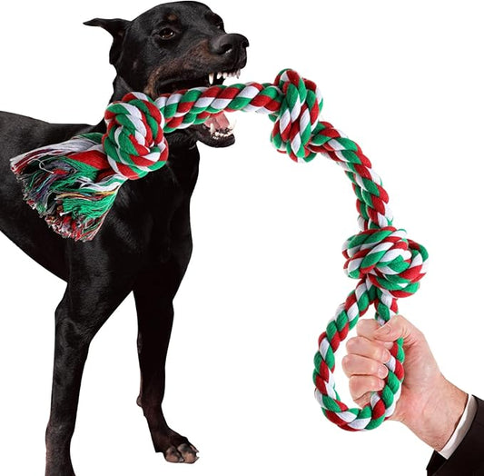 XIGOU Rope Toys for Dogs - Indestructible Chew Toys for Aggressive Chewers, Tough Puppy Teething Toys for Boredom, Dental Cleaning Tug of War Toy - Great for Small to Large Breed