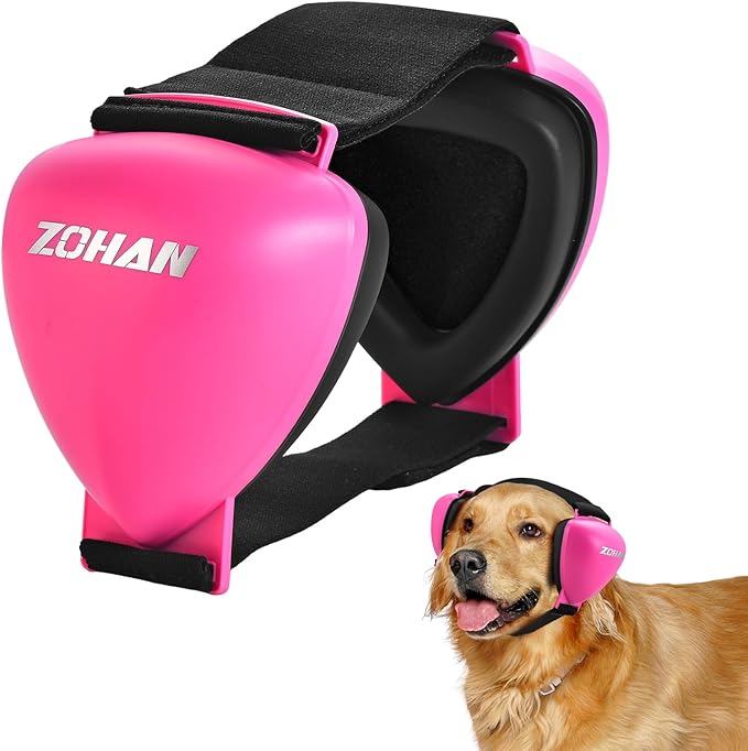 ZOHAN DG02 Upgraded Dog Ear Muffs Noise Protection - Dog Headphones Noise Cancelling with No Plastic for Fireworks, Thunder