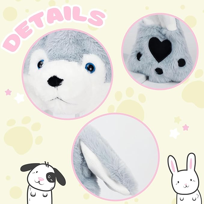 Bubblepompom Animal Hat with Ears Moving Jumping Pop Up Beating Hat Plush Holiday Cosplay Dress Up Funny Gift for Kids