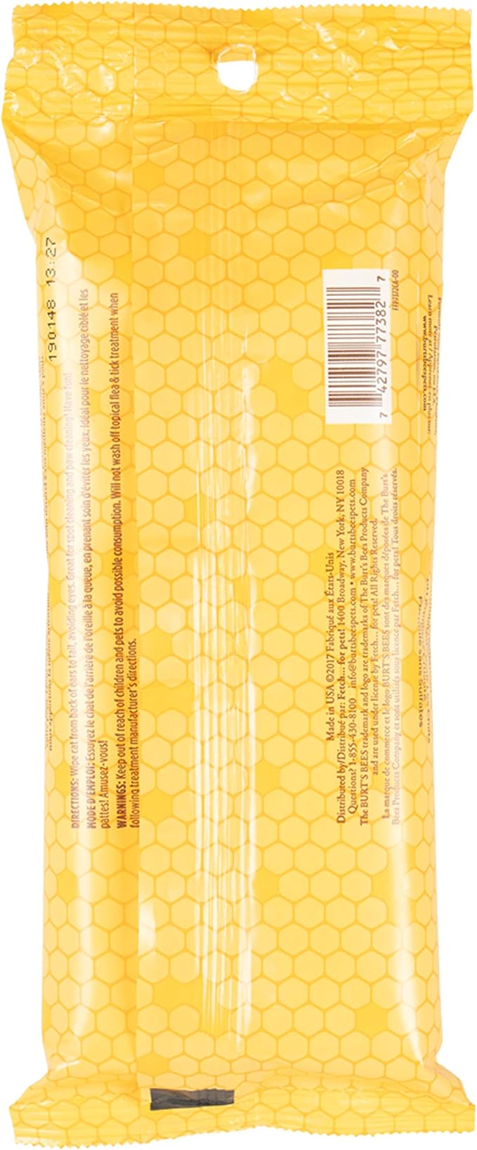 Burt's Bees for Pets Cat Dander Remover Wipes, Colloidal Oat Flour and Aloe to Soothe Dry Skin and Reduce Flaking, Unscented Grooming Cloths for Cats and Kittens, 50 Count - 6 Pack